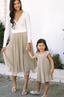 Alice Pleated Tulle Midi Skirt