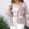 Angela Floral Knit Cardigan