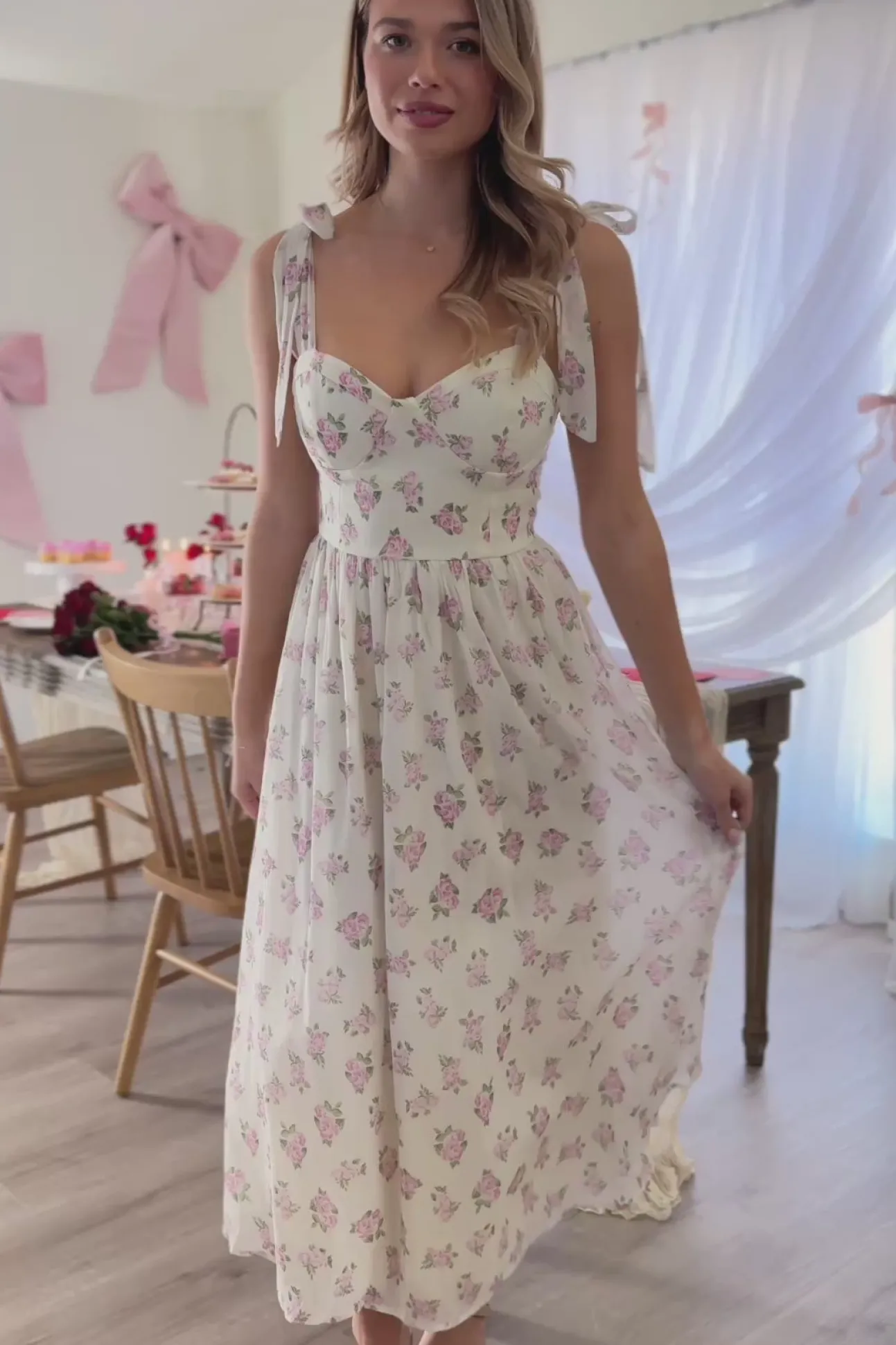 Angelina Floral Bustier Dress