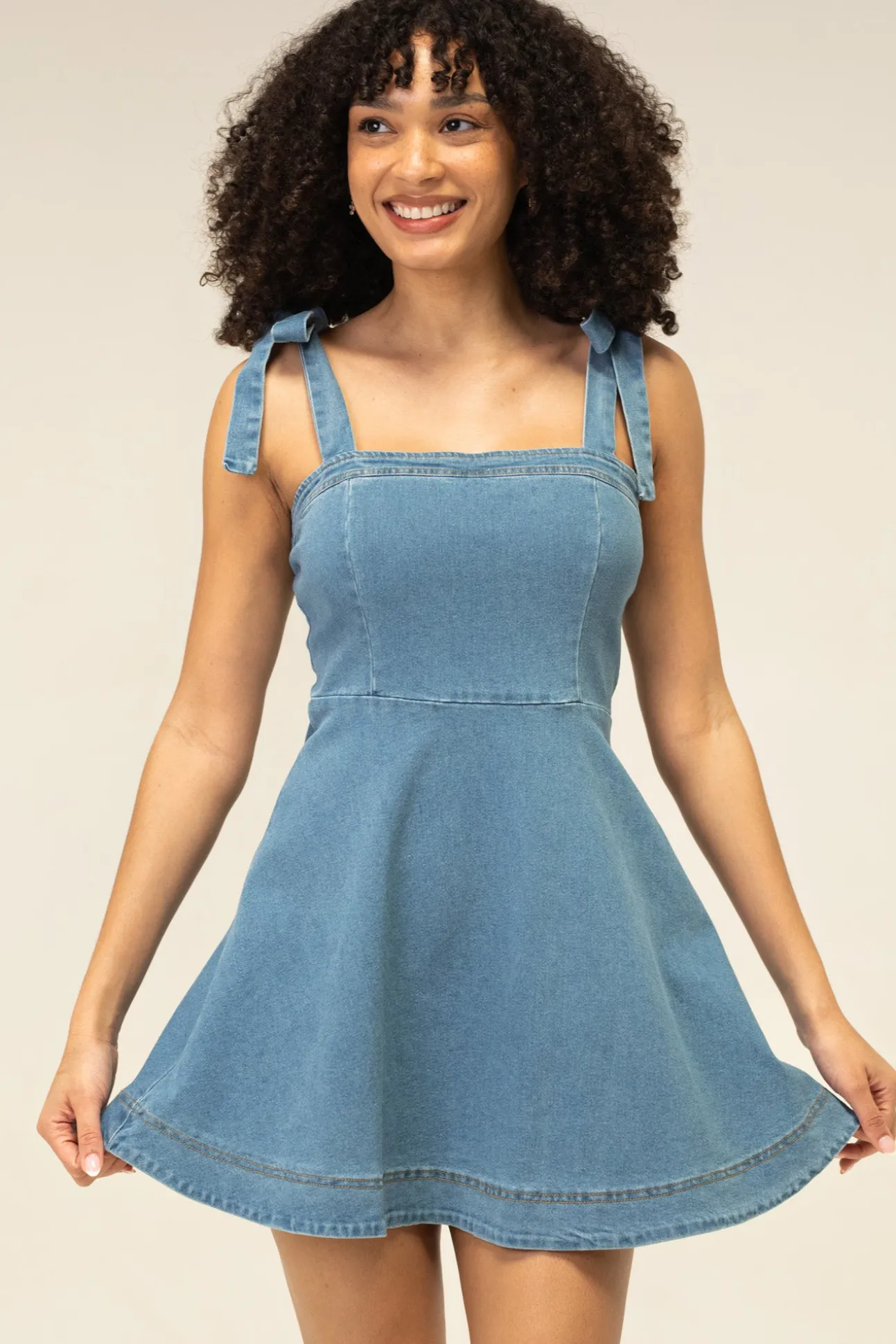 Anne Denim Mini Dress
