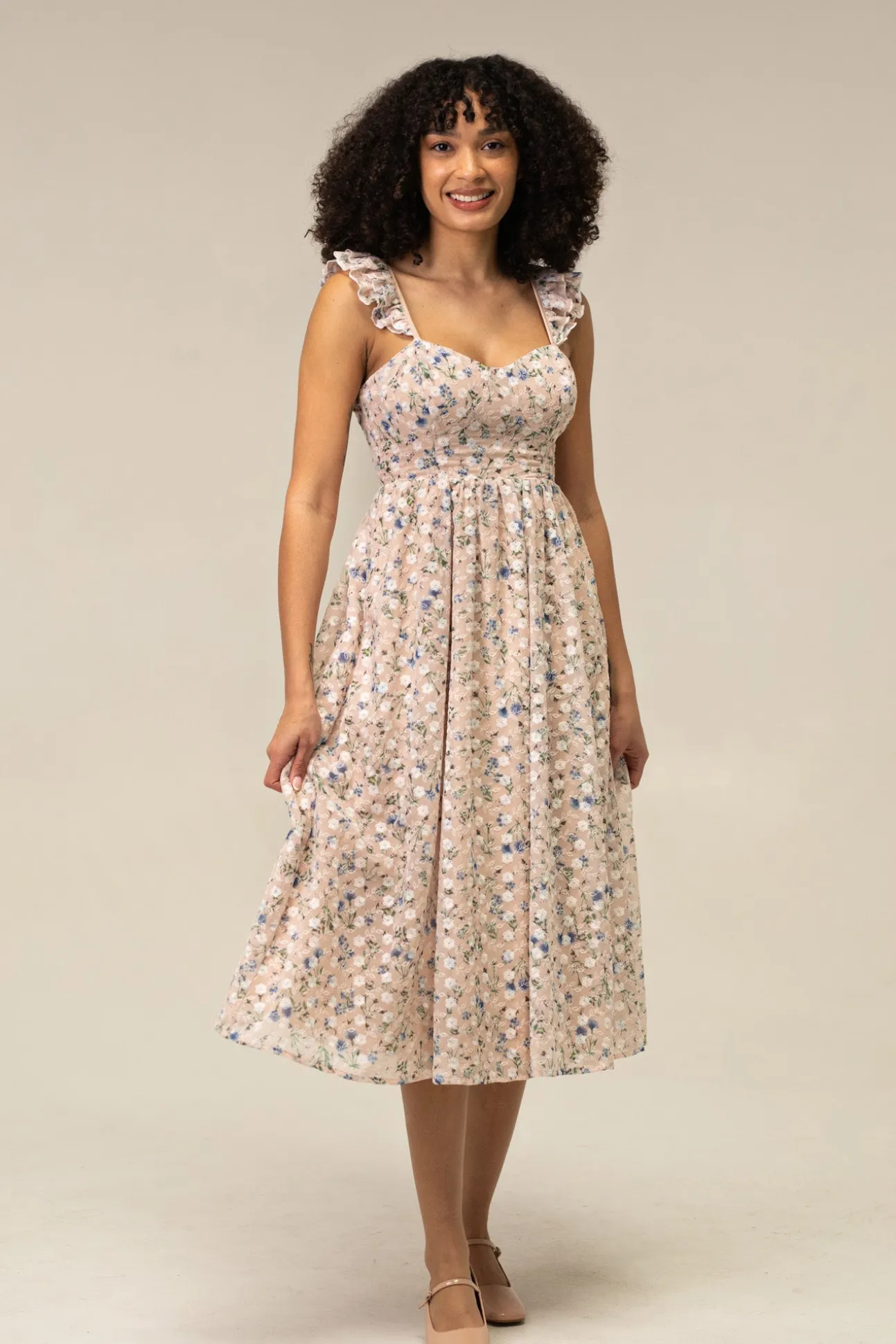 Annelise Floral Embroidered Dress