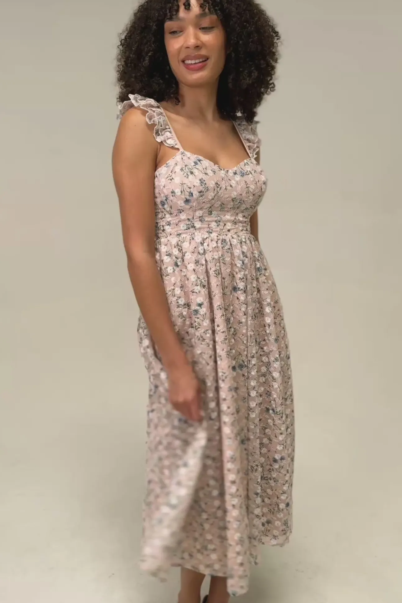 Annelise Floral Embroidered Dress