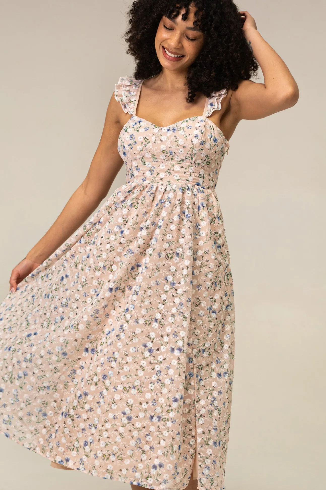 Annelise Floral Embroidered Dress