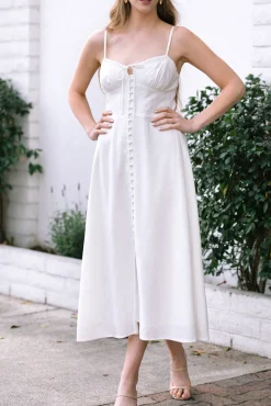 Aria Buttoned Midi Dress