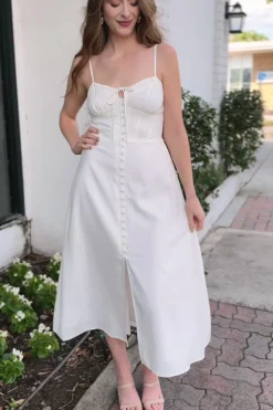Aria Buttoned Midi Dress