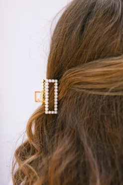 Augustine Pearl Rectangle Claw Clip