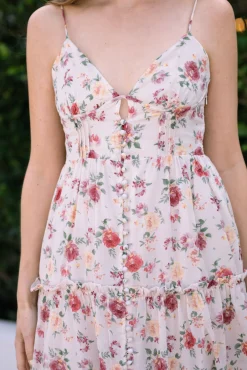Avery Floral Buttoned Dress