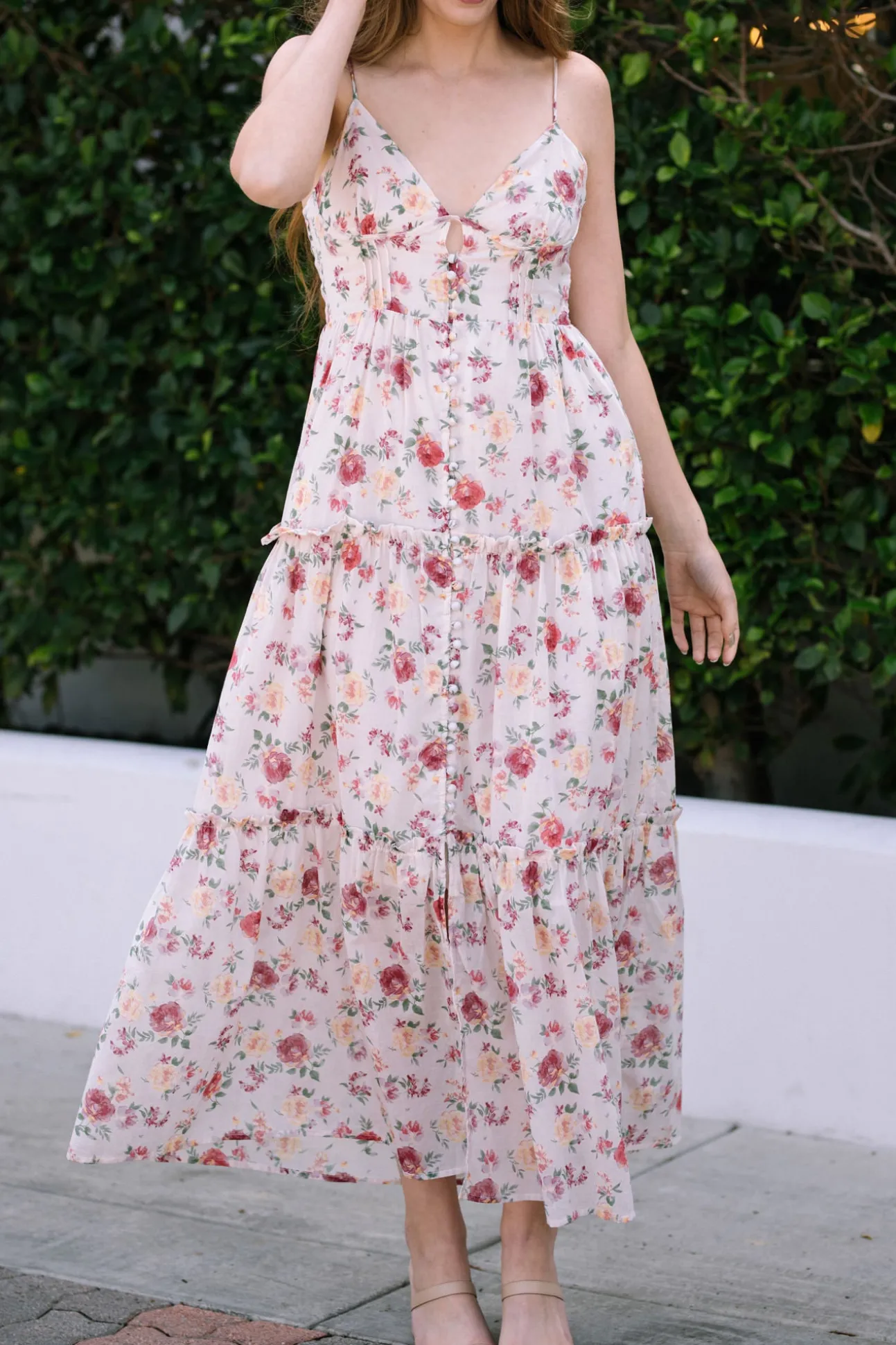 Avery Floral Buttoned Dress