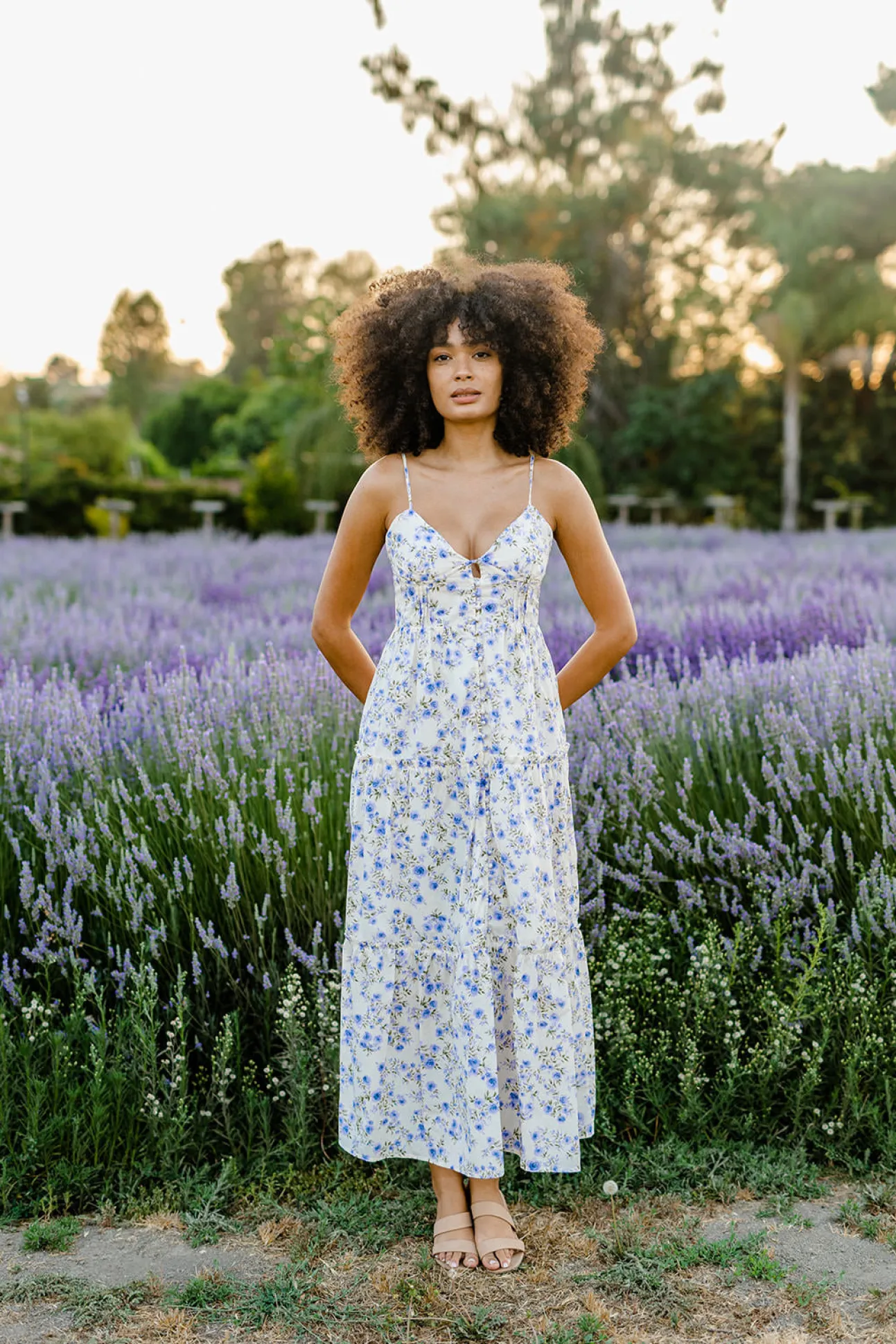 Avery Floral Buttoned Dress