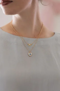 Becca Vintage Heart & Bow Layered Necklace