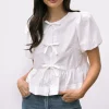 Blaire Puff Sleeve Bow Blouse