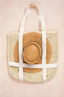 Carolyn Raffia Hat Tote
