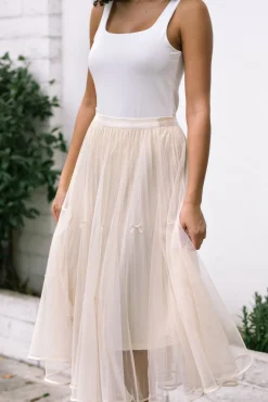 Chrissy Bow Tulle Skirt