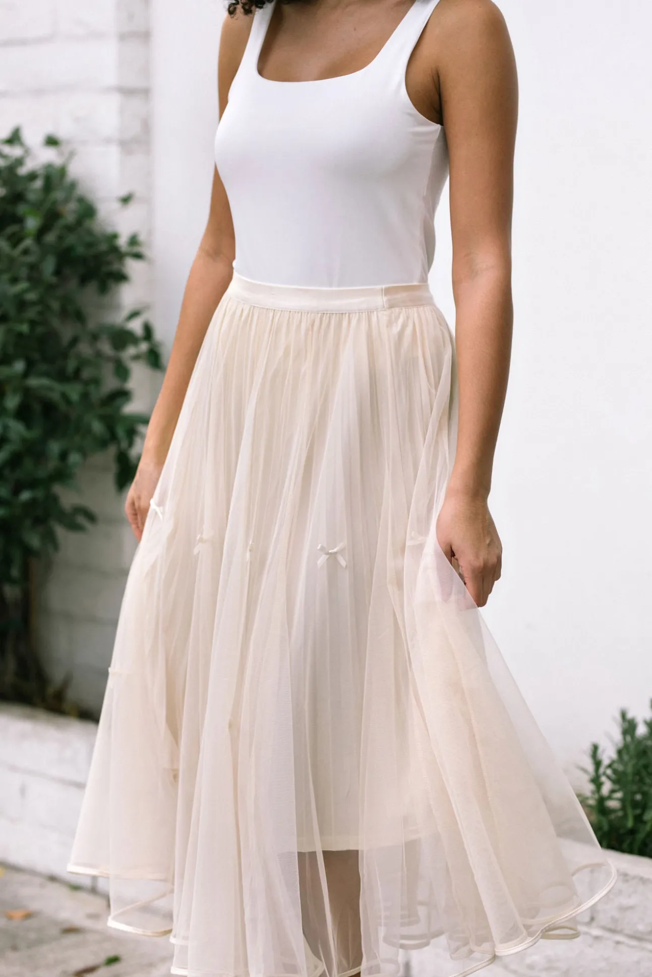 Chrissy Bow Tulle Skirt