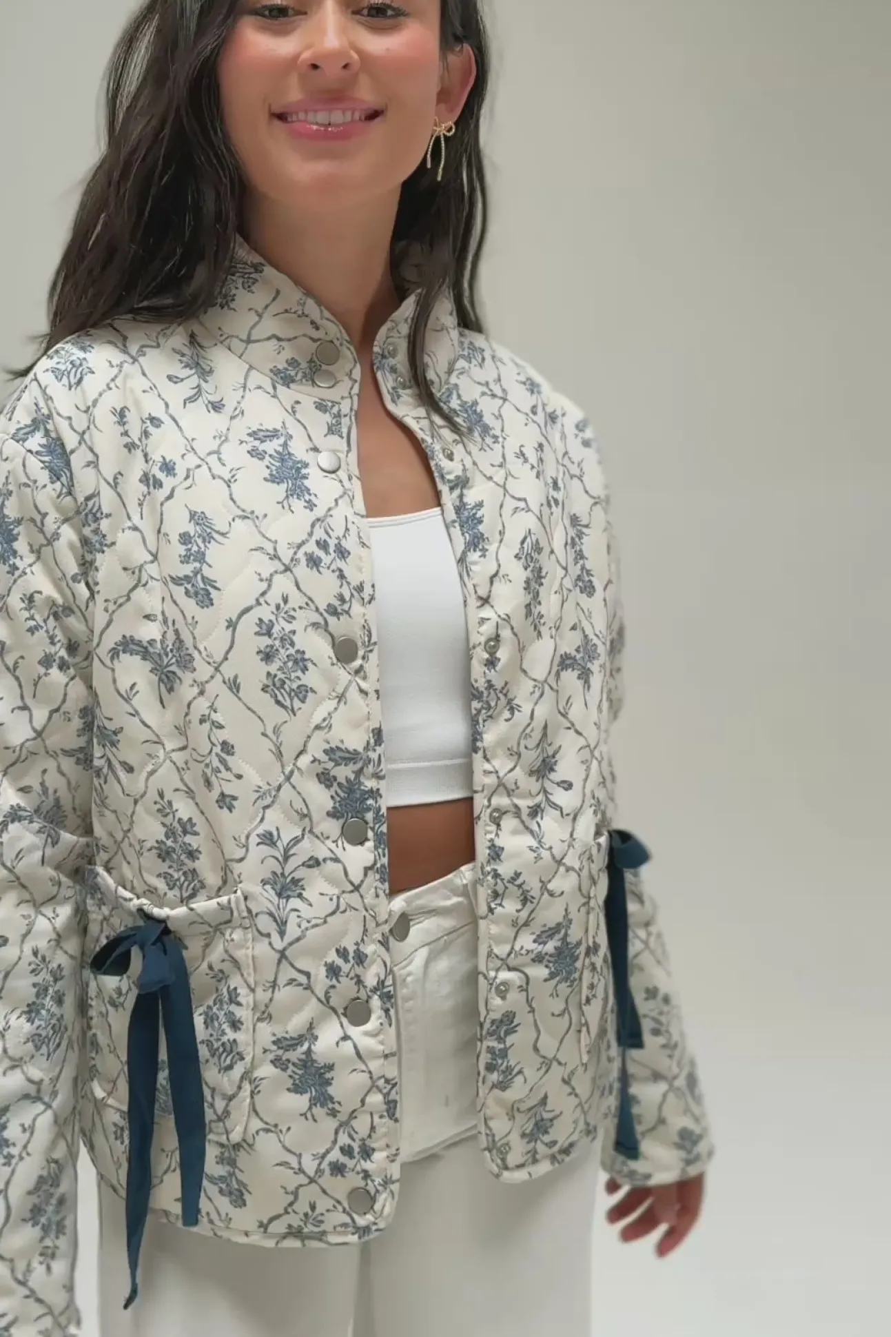 Claire Floral Bow Jacket