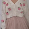 Clarisse Floral Knit Cardigan