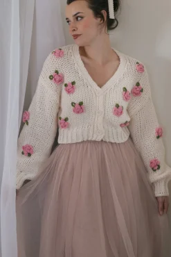 Clarisse Floral Knit Cardigan