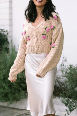 Clarisse Floral Knit Cardigan