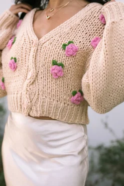 Clarisse Floral Knit Cardigan