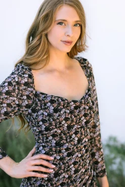 Colleen Ruched Midi Dress