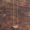 Cora Leaf Dainty Gold Necklace