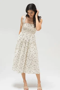 Diana Smocked Midi Dress