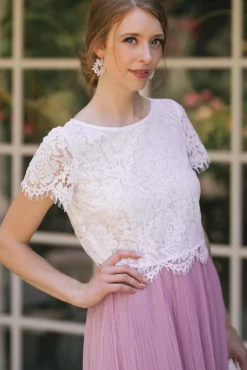 Ellie Short Sleeve Lace Top