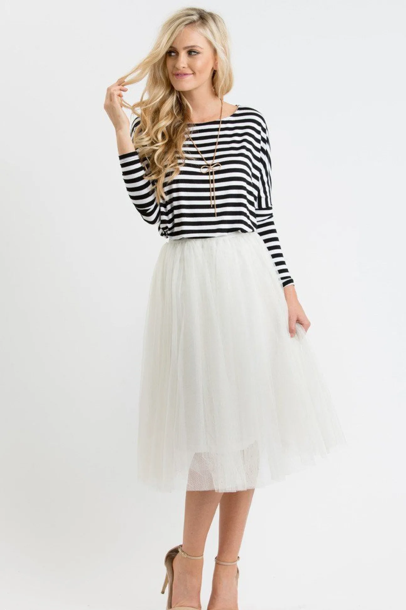Eloise Tulle Midi Skirt