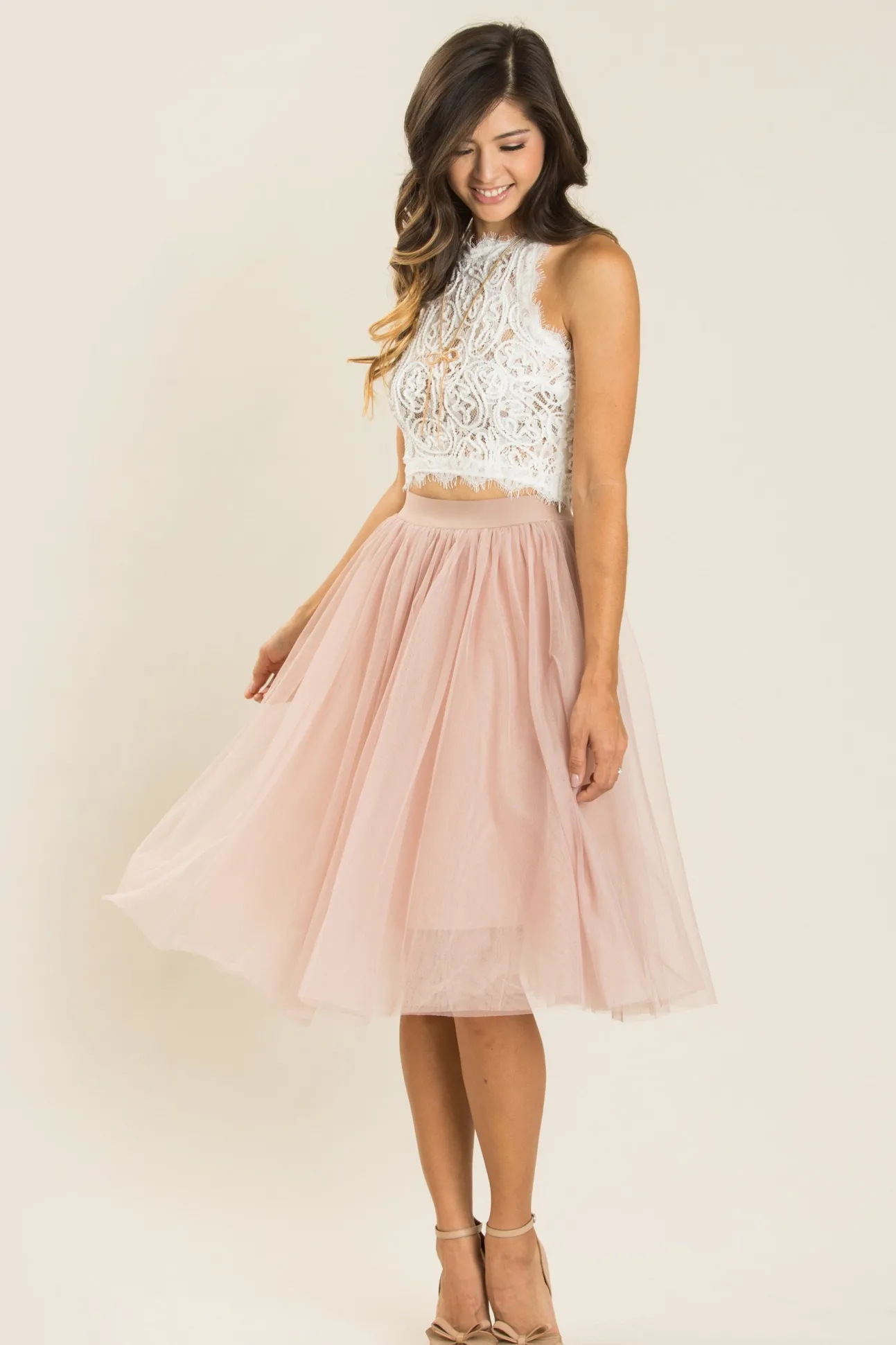 Eloise Tulle Midi Skirt