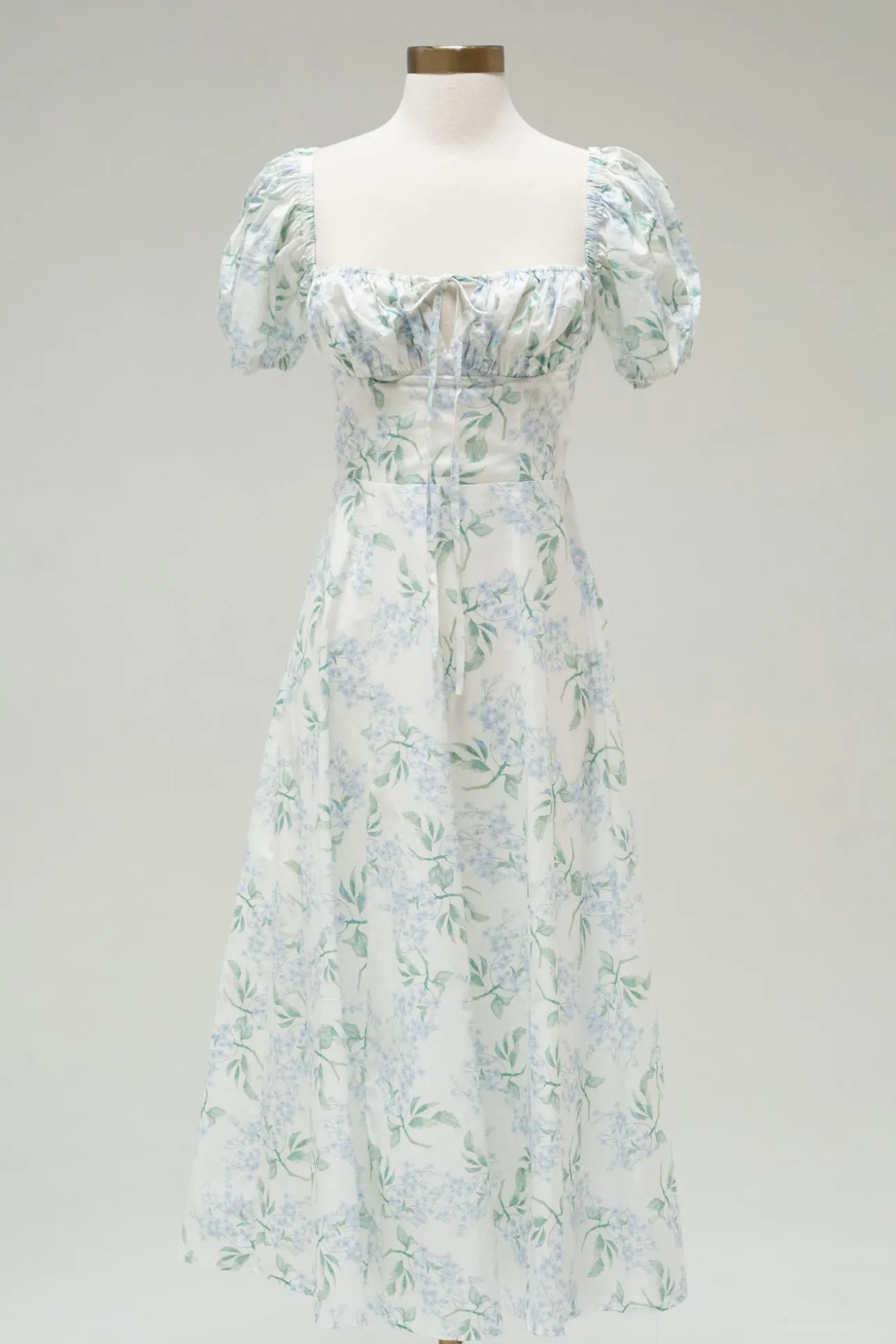 Enid Puff Sleeve Midi Dress