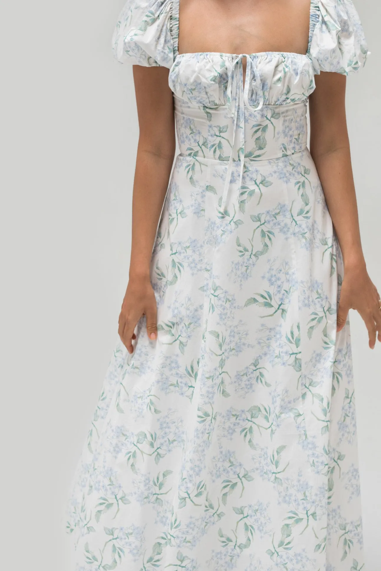 Enid Puff Sleeve Midi Dress