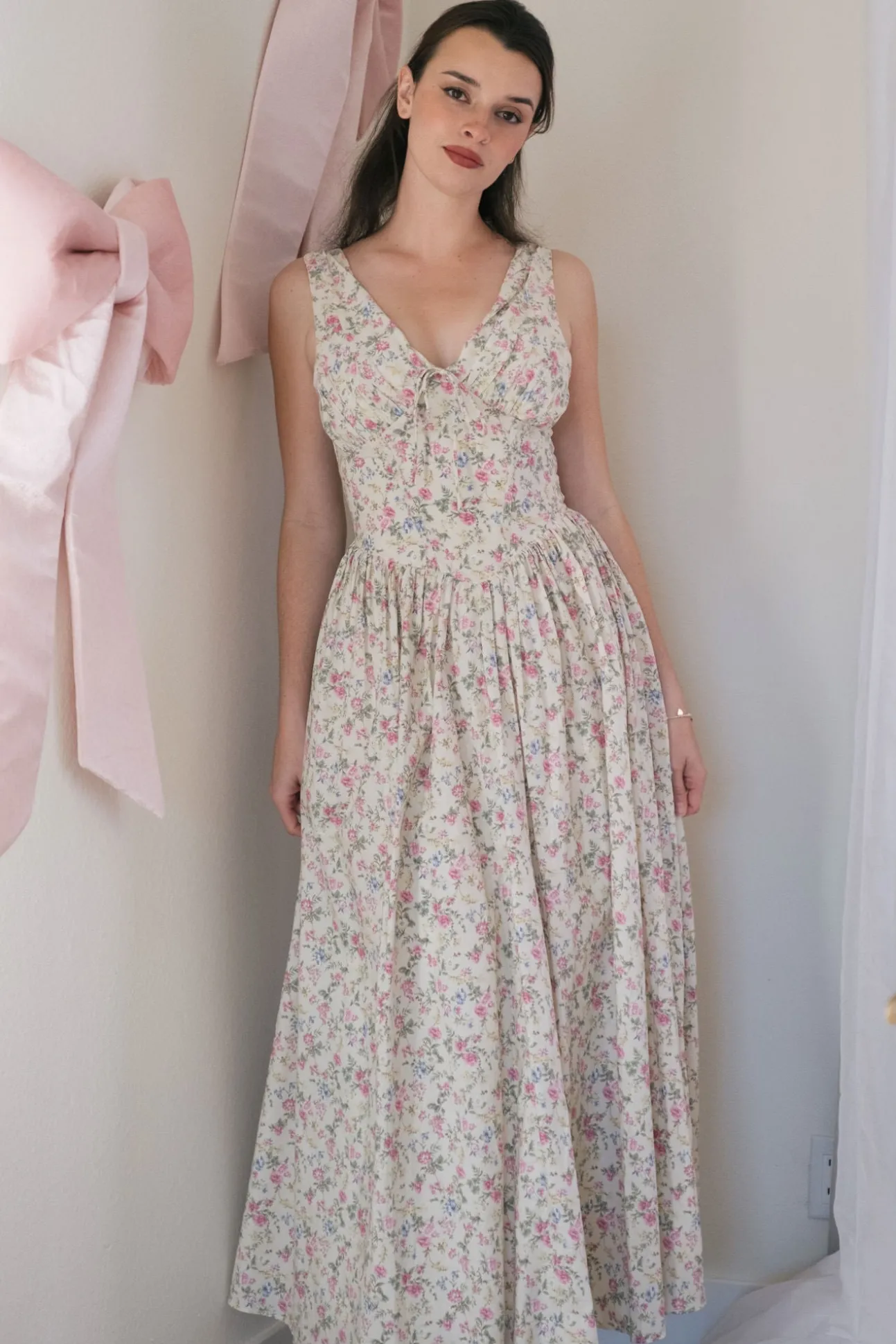 Esther Floral V-Neck Dress