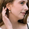 Gemma Heart with Pearl Drop Earrings