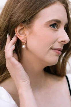 Gemma Heart with Pearl Drop Earrings