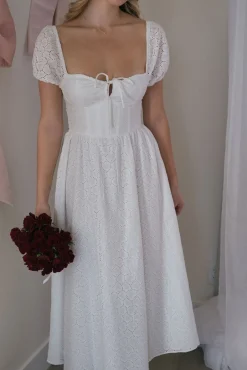 Grace Sweetheart Eyelet Dress