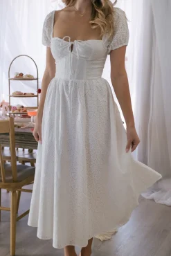 Grace Sweetheart Eyelet Dress