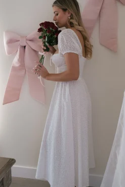Grace Sweetheart Eyelet Dress