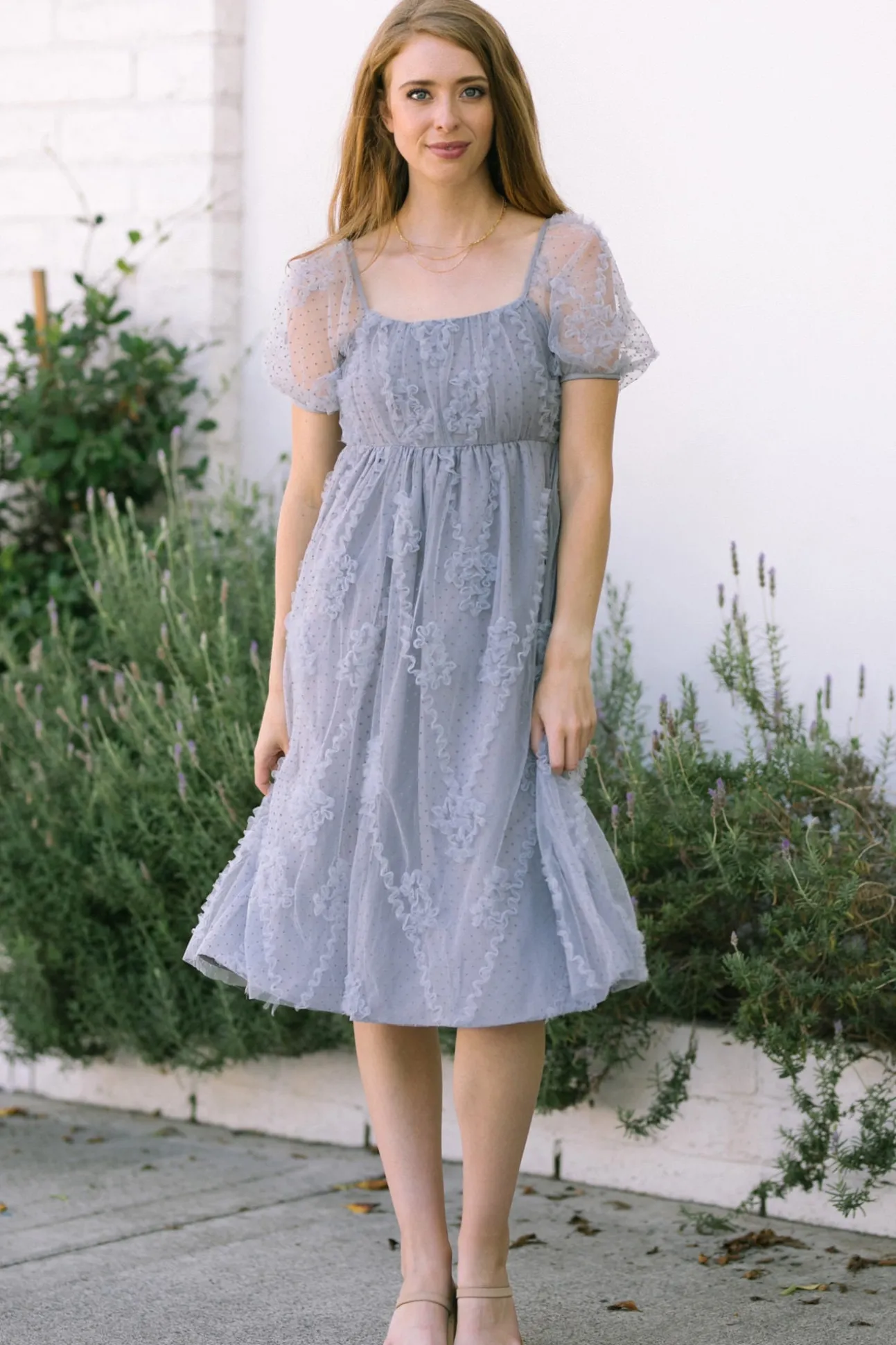 Gwen Dotted Tulle Dress