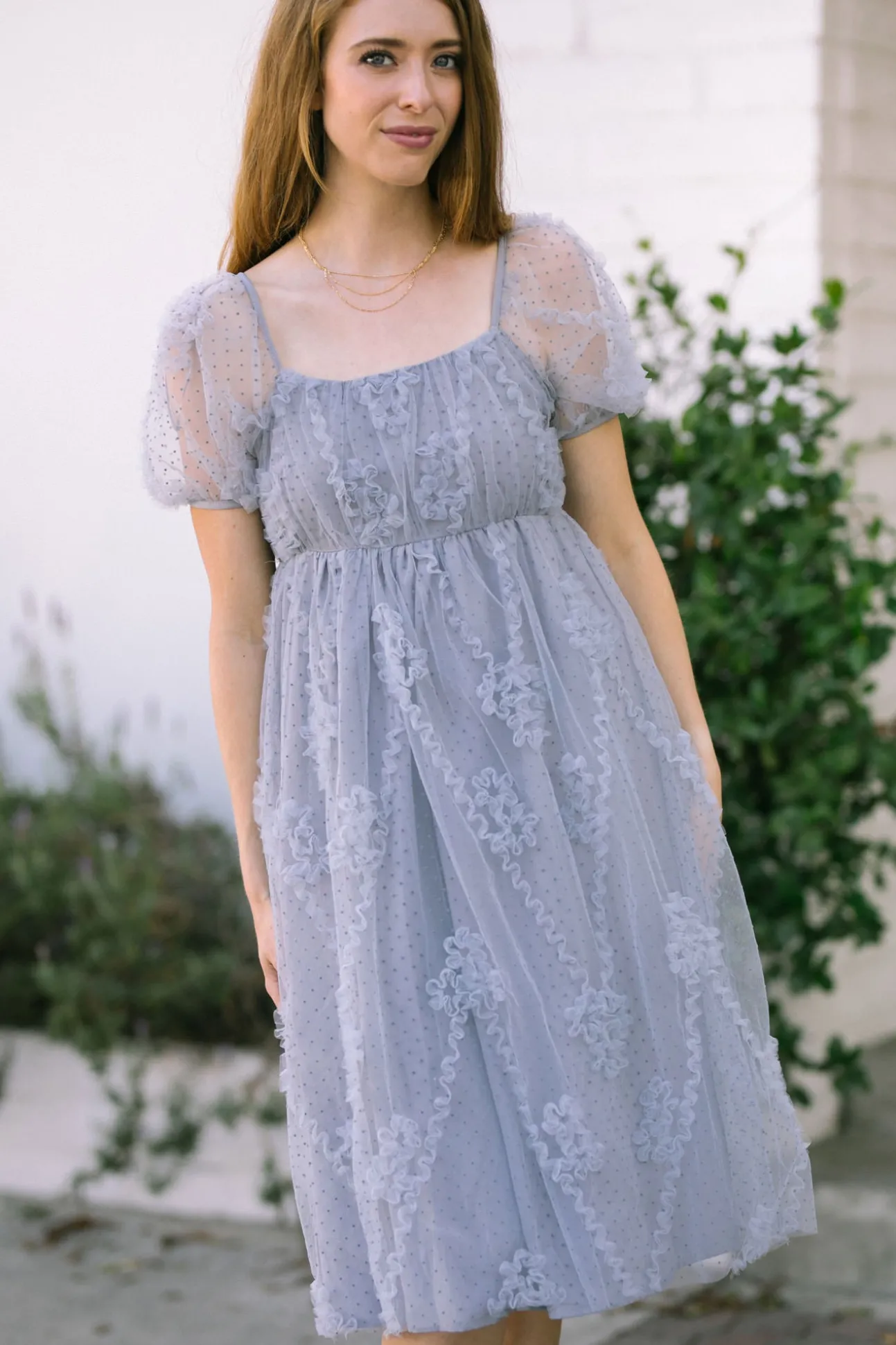 Gwen Dotted Tulle Dress