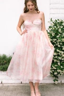 Harper Strapless Midi Dress