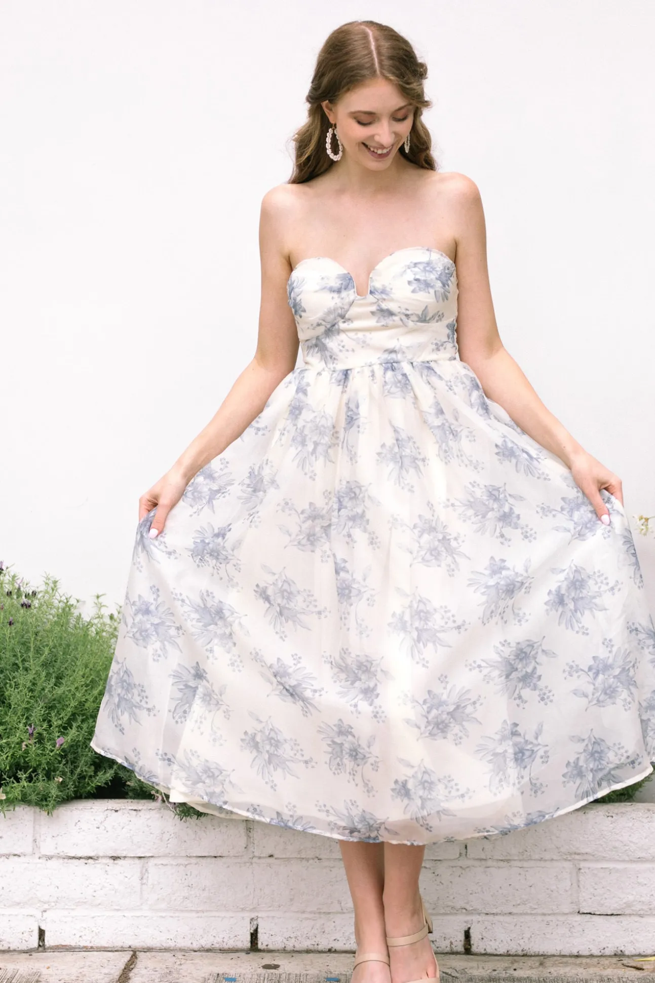 Harper Strapless Midi Dress