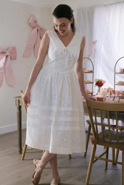 Irene Embroidered Midi Dress