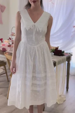 Irene Embroidered Midi Dress