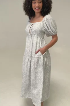 Irina Puff Sleeve Midi Dress