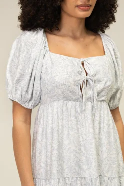 Irina Puff Sleeve Midi Dress