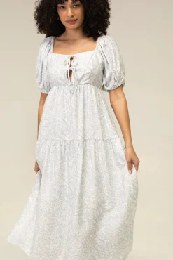 Irina Puff Sleeve Midi Dress