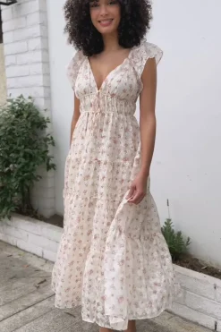 Janet Plunge Tiered Dress