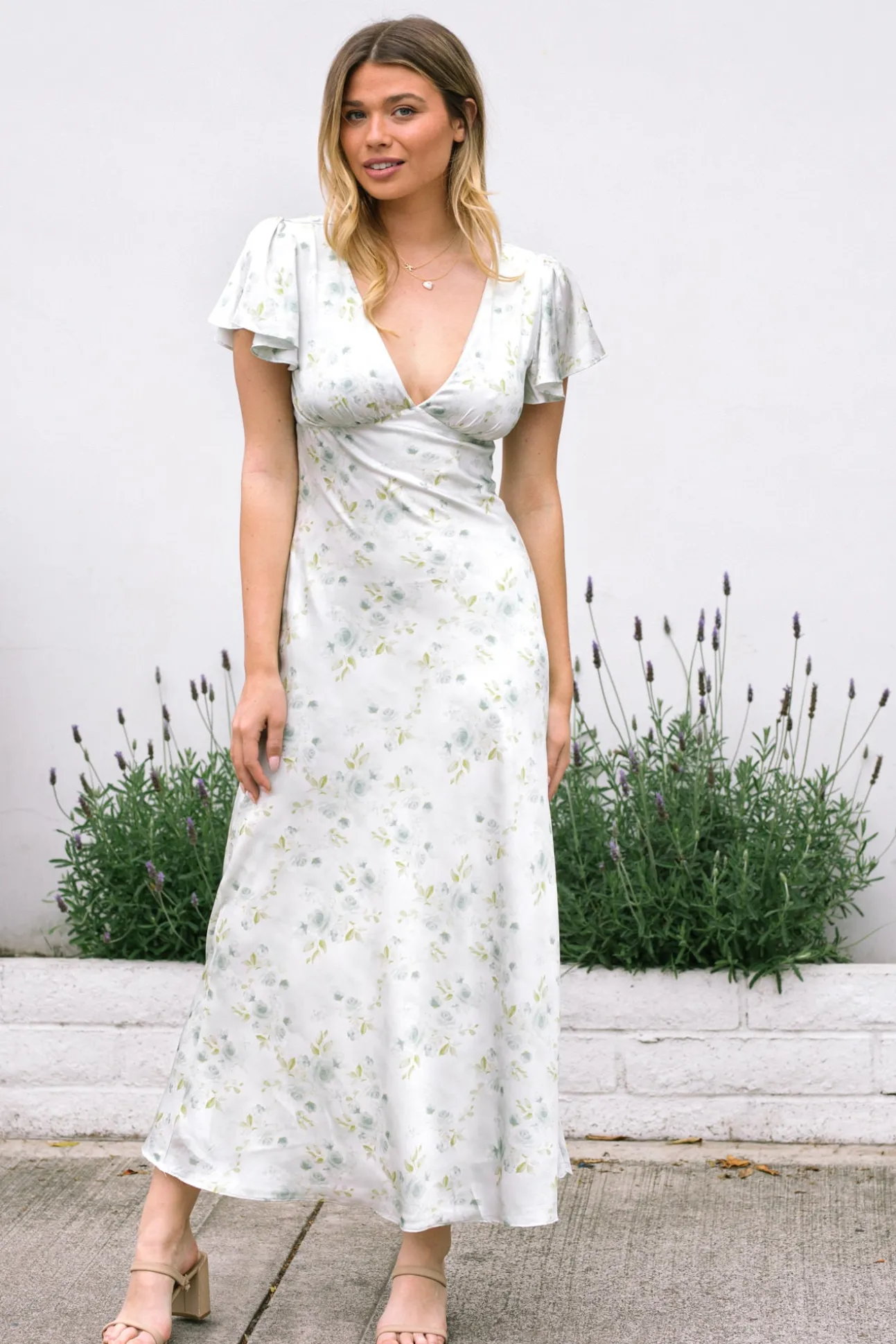 Jasmine Floral Satin Dress