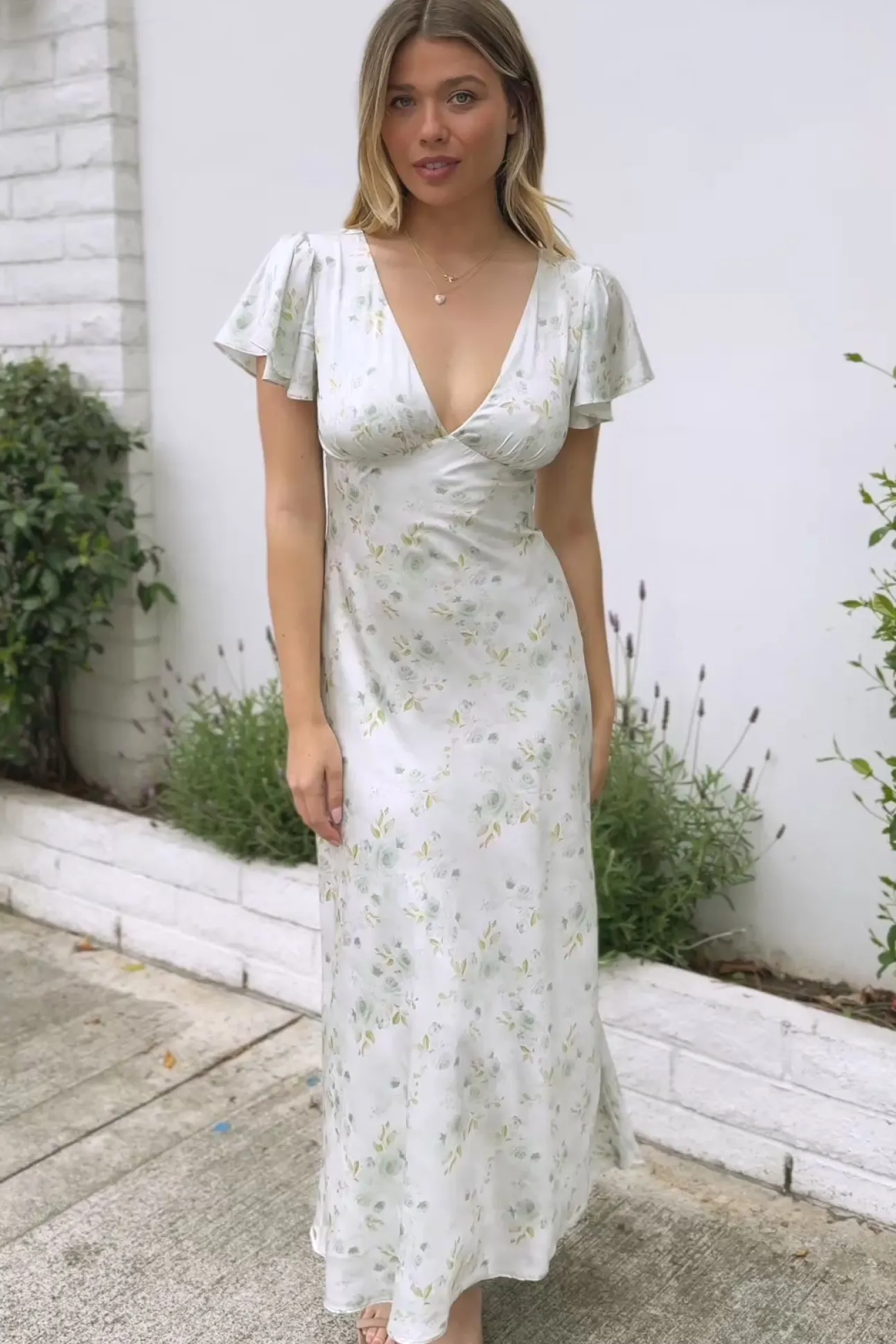 Jasmine Floral Satin Dress