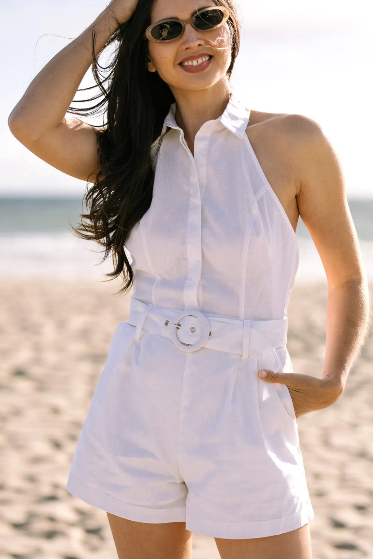 Jax Belted Halter Romper